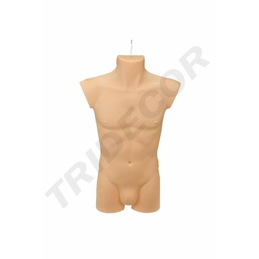 [040095] Bust masculin din plastic de culoarea pielii