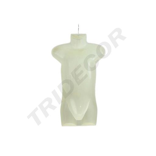 [040060] Bust de copil din plastic alb