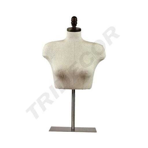 [040626] Busto De Mujer De Medio Cuerpo Con Base Ajustable