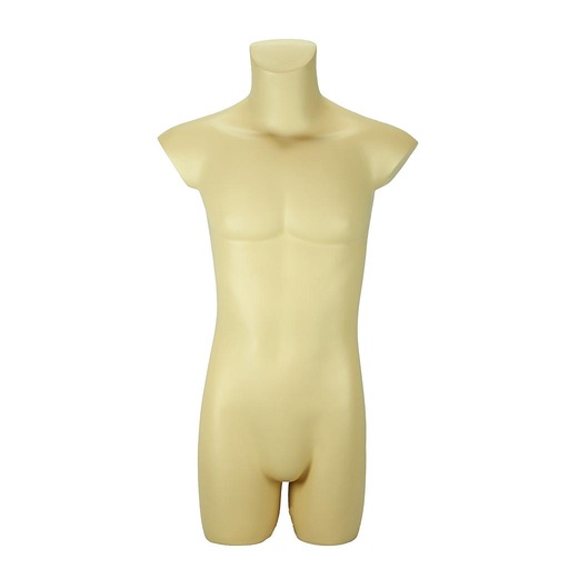 [040807] Busto Masculino Mediano De Fibra De Vidrio Color Desnudo