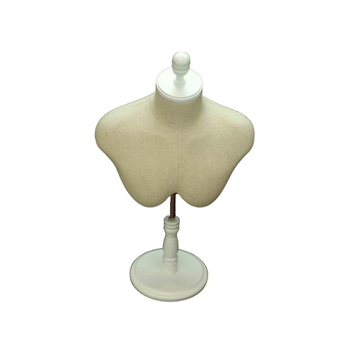 [040621] Busto De Hombre Ajustable Con Base Blanca