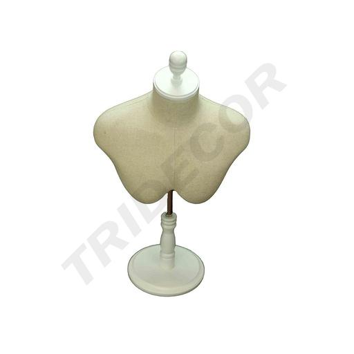 [040621] Busto De Hombre Ajustable Con Base Blanca