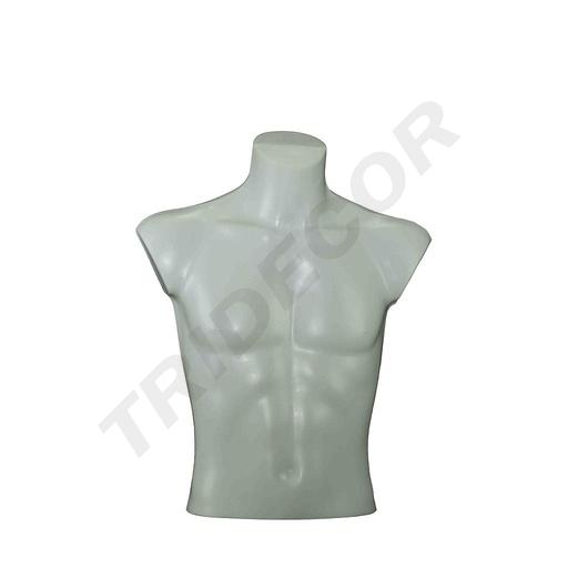 [040105] White plastic man bust