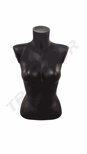 [041013] 黑色塑料女性半身像 BUSTO DE MUJER CORTO PLASTICO NEGRO