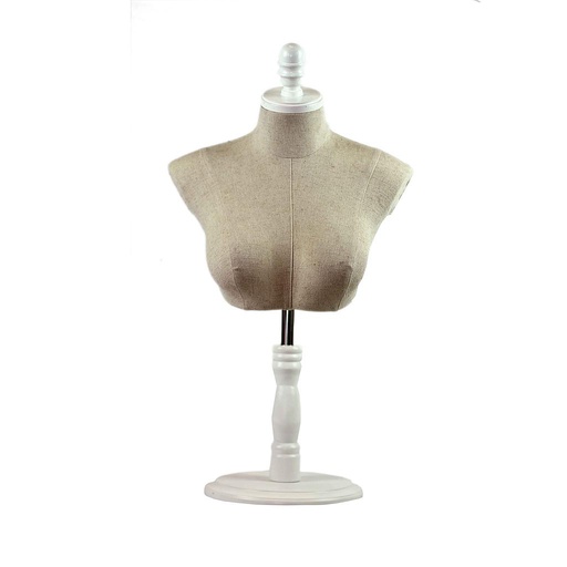 [040623] Half-body bust of a woman in white adjustable base fabric