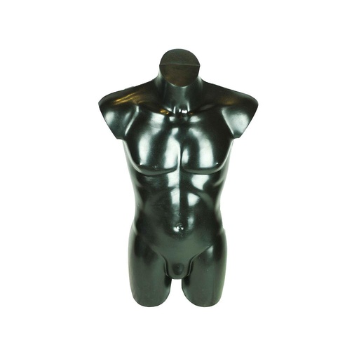 [040334] Black plastic medium man bust