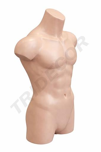 [040360] 肉色塑料中等男性半身像