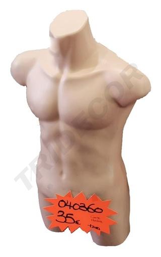 [040360] Maniquí Busto De Hombre Plástico Carne 88.5 Cm