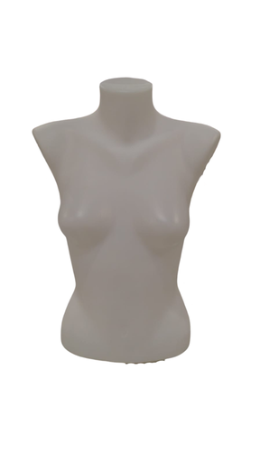 [041012] White plastic half-body bust of a woman