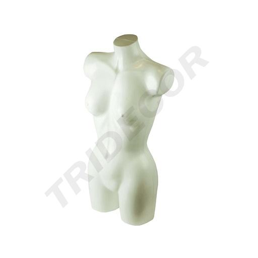 [040333] 女性塑料白色半身像Busto de Mujer Blanco Plastico