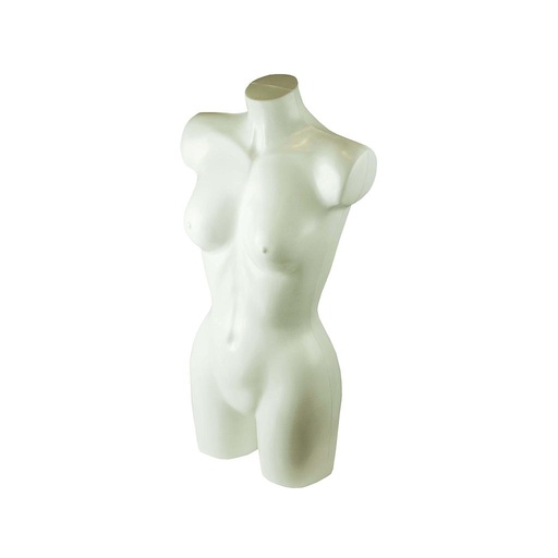 [040333] Maniquí Busto De Mujer Plástico Blanco 78 Cm