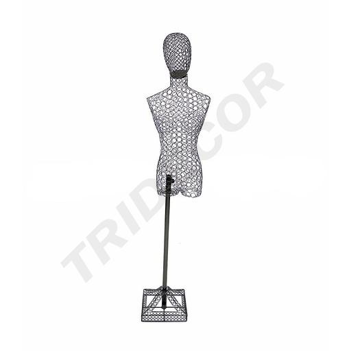 [040037] Metallic woman bust, black color
