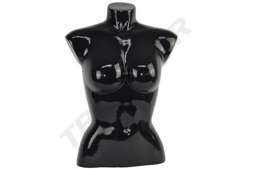 [040300] Schwarzes glänzendes Kurz-Bustier für Damen