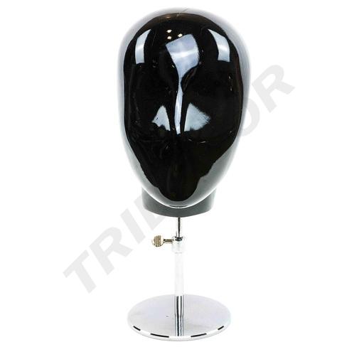 [040295] Black lacquered women's head, adjustable