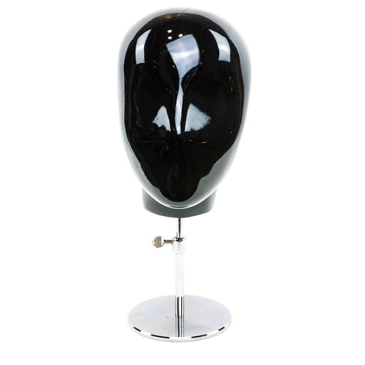 [040295] Black lacquered women's head, adjustable