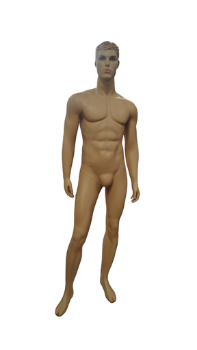 [040344] 全身男模特古色 Maniquí Hombre Color Carne Pelo Esculpido
