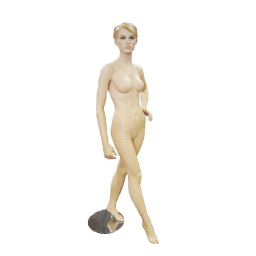 [040608] Manechin feminin de culoarea pielii cu păr sculptat