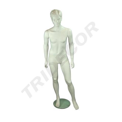 [040310] Matte White Teenage Girl Mannequin with Detailed Features and Hair