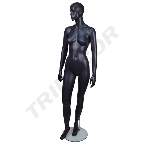 [040201] Mannequin féminin gris mat avec caractéristiques