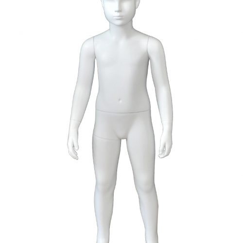 [041180] Maniquí Infantil Blanco Mate 5-6 Años