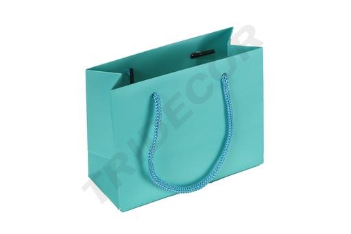 [010986] Borsa di lusso blu 14x6x11cm 12/pacco