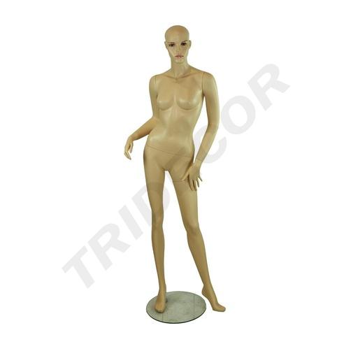 [040790] Hautfarbene Fiberglas Damenmannequin Pose