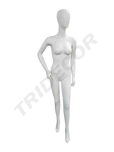 [040194] Maniquí Femenino En Blanco Mate