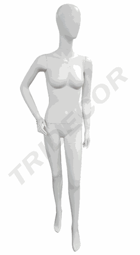 [040194] Maniquí Mujer sin Rostro Blanco Mate
