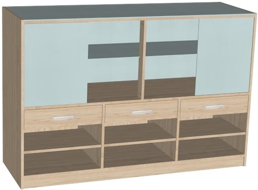 [0270014] Vitrine comptoir 180X60X120 cm Différentes couleurs