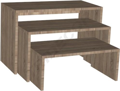 [0273015] Conjunto De 3 Mesas 120X50X75Cm Colores Varios