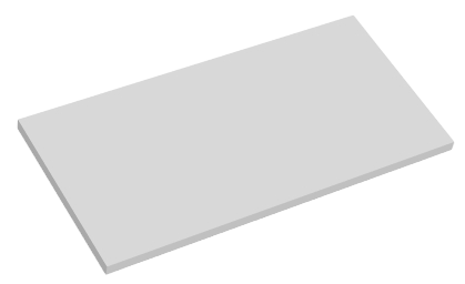 [045652] Weißes Holzregal 90X30cm 19mm