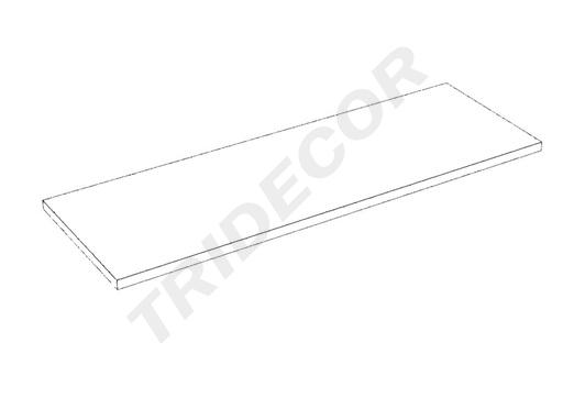 [045541] Prateleira de madeira branca 120X40 cm 19 mm
