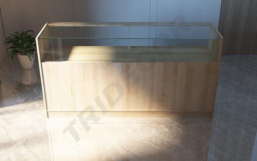 [0270003/O] Comptoir en verre de différentes couleurs 180x50x90cm