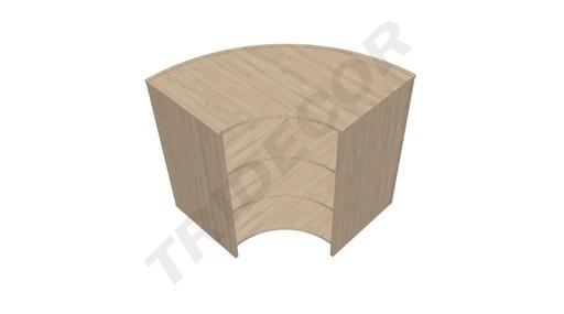 [0275002] Mostrador curvo 120x50x90 cm Varios colores