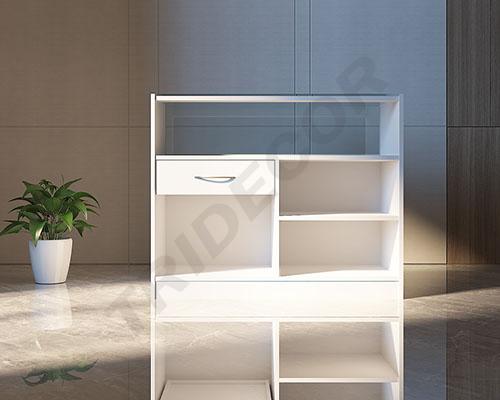 [0270002/150B] Mostrador con Cristal Color  Blanco150x50x90 cm