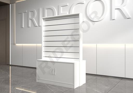 [0273000] Gondola espositiva con mobile inferiore 120X60X175cm Colori vari