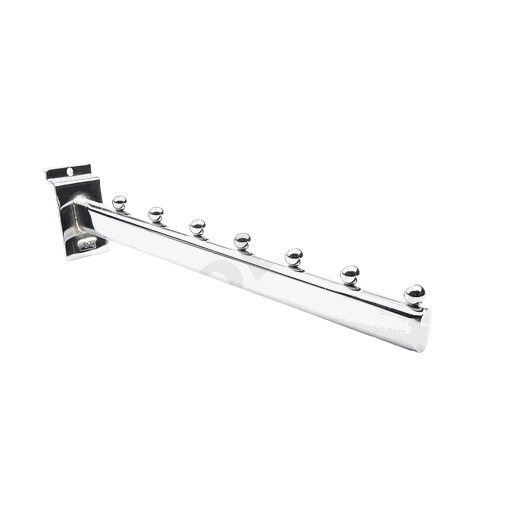 [002013] Colgador Con 7 Bolas Para Panel De lama S 35 Cm Inclinado