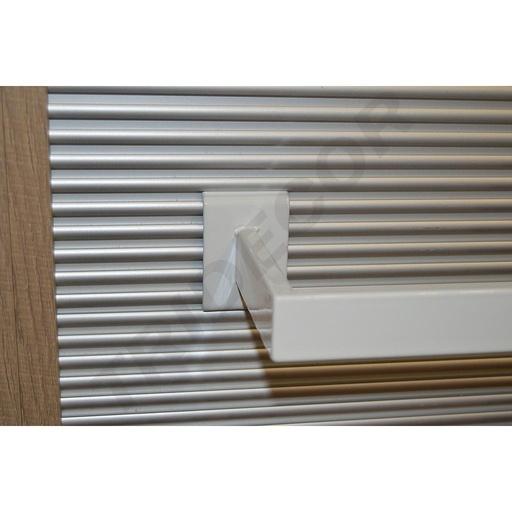 [006540] Cintre blanc pour lamelle en aluminium 60x10cm