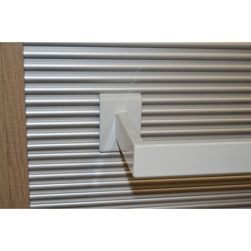 [006540] Cintre blanc pour lamelle en aluminium 60x10cm