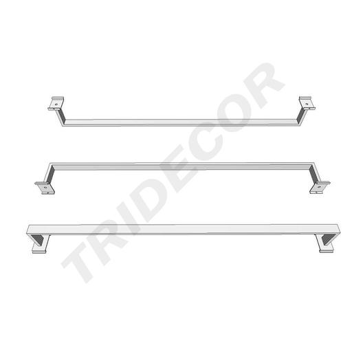 [006542] Barra De Aluminio Cromada 60Cm