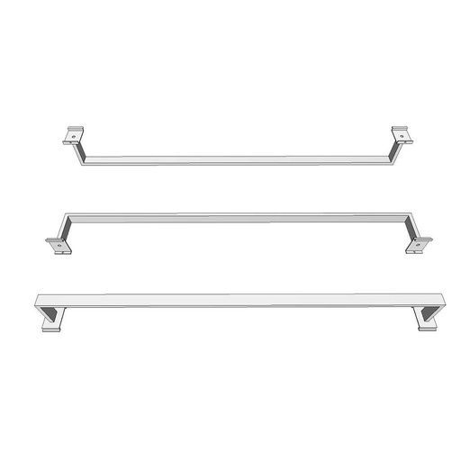 [006542] Barra De Aluminio Cromada 60Cm