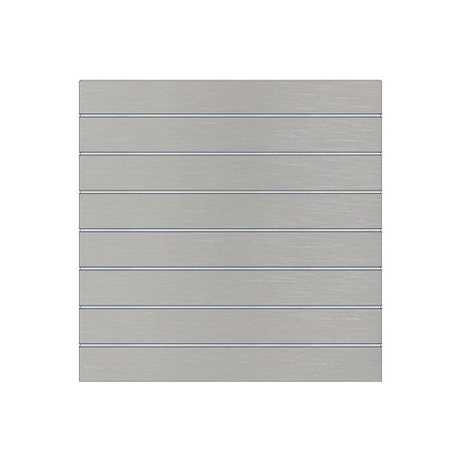 [045003] Pannello a doghe grigio opaco con 7,5 guide 120X120 cm