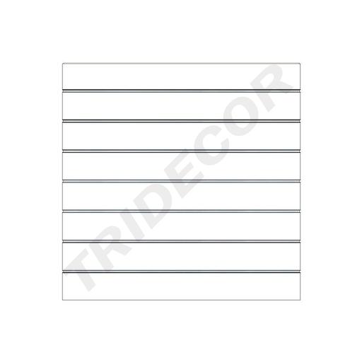 [045010] Matte White Slat Panel 7.5 Guides 120X120cm