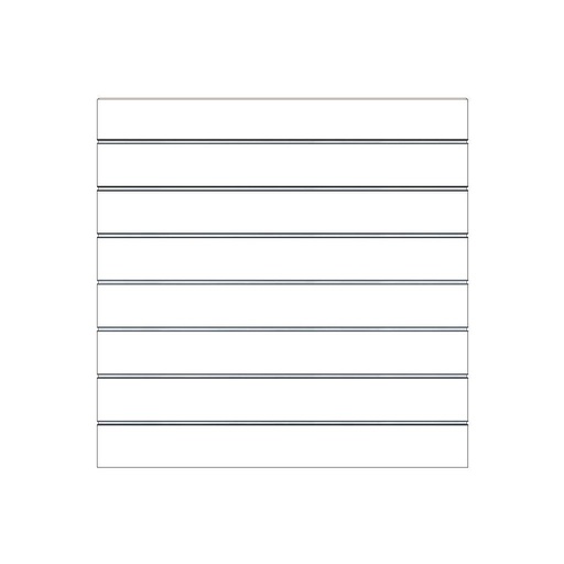 [045010] Panel De Lamas Blanco Mate 120X120 Cm 7.5 Guías