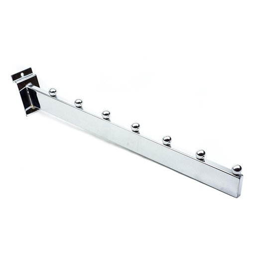 [002071] Inclined hanger with 7 balls for slatted panel, 30 cm