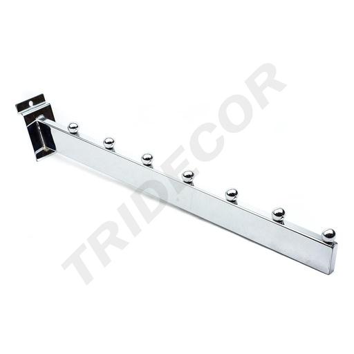 [002071] Inclined hanger with 7 balls for slatted panel, 30 cm