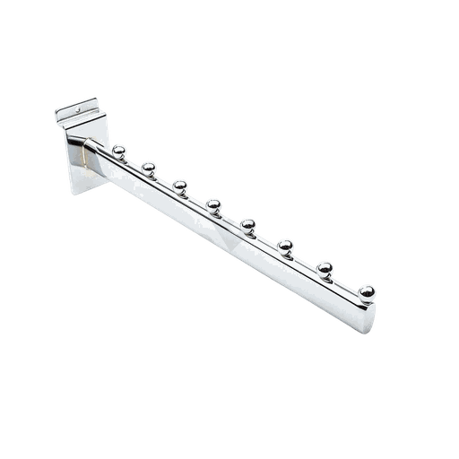 [002016] Colgador Inclinado 8 Bolas Para Panel De Lamas 35 cm