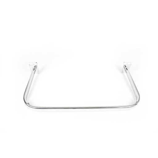 [002184] Chromed U-shaped bar for slat panel, 60x30 cm