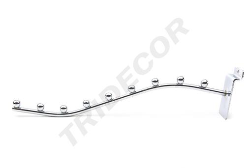 [001178] Curved Hanger with 9 Balls for Slat 35 cm 10 mm