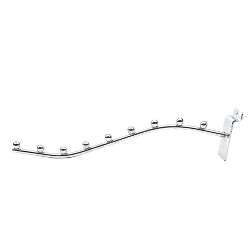 [001178] Gebogener Kleiderbügel mit 9 Kugeln für Lamelle 35 cm 10 mm